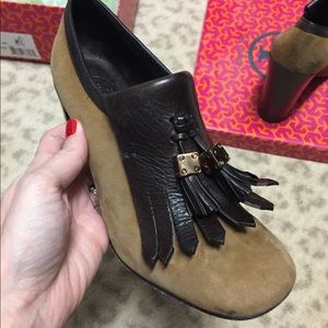 Tory Burch Suede/Leather Arelia Pump